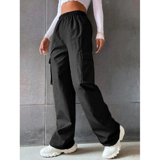Damen Cargo-Hose mit seitlichen Taschen und elastischem Bund EB