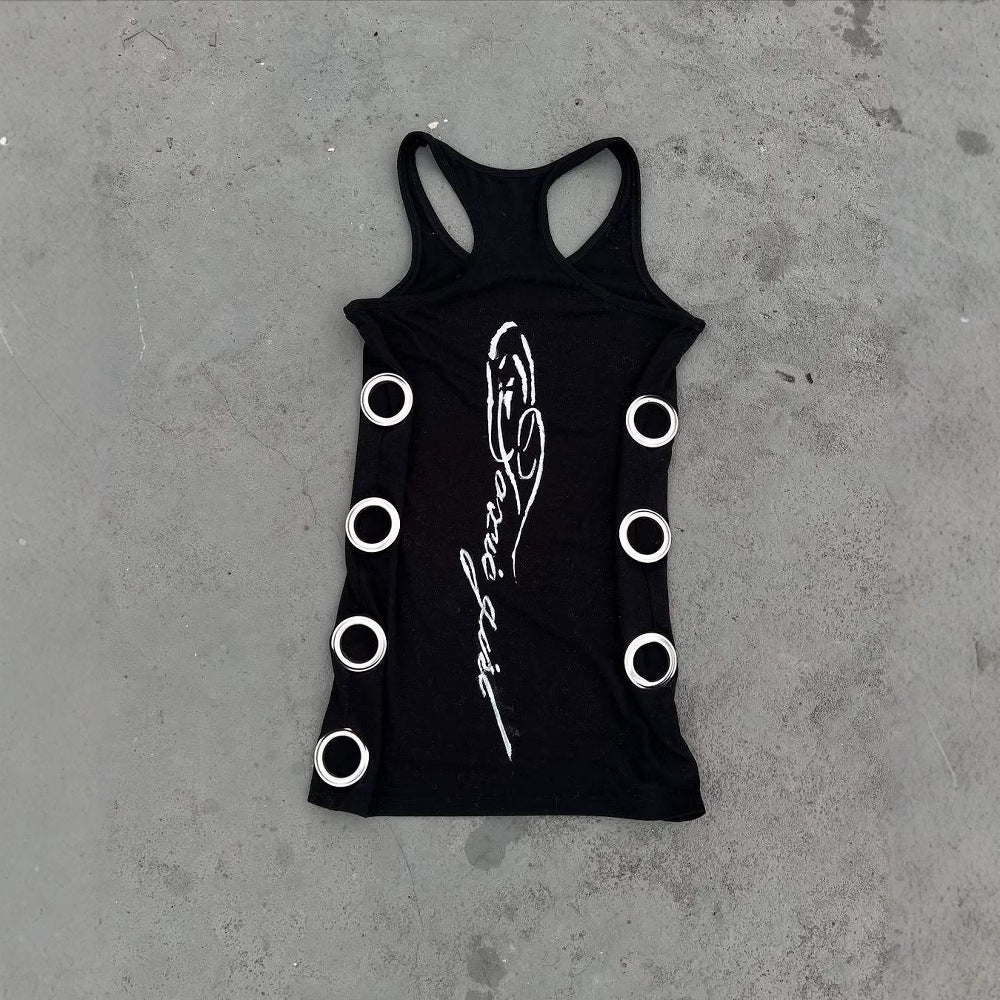 Damen Figurbetontes Minikleid mit metallischen Details EB