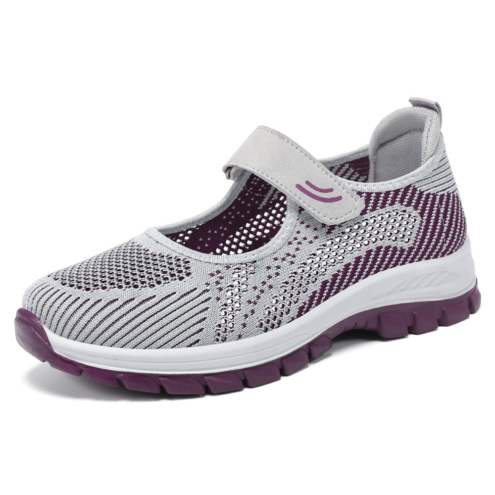 Damen Komfortable Freizeitschuhe mit verstellbarem Klettverschluss EB