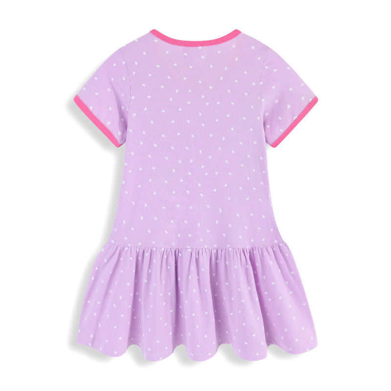 Mädchen Freizeitkleid mit zauberhaften Einhorn- und Feenapplikationen EB