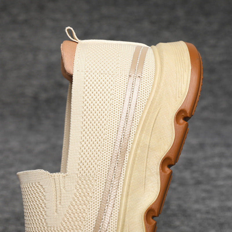 Damen Atmungsaktive Slip-On Sneakers mit gepolsterter Sohle EB