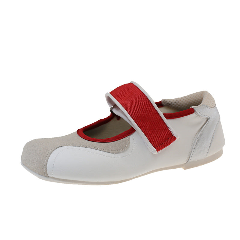 Damen praktische Ballerinas mit verstellbarem Riemen EB