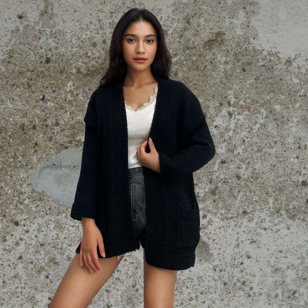 Damen Grobstrickjacke mit praktischem Schnitt und oversized Passform EB