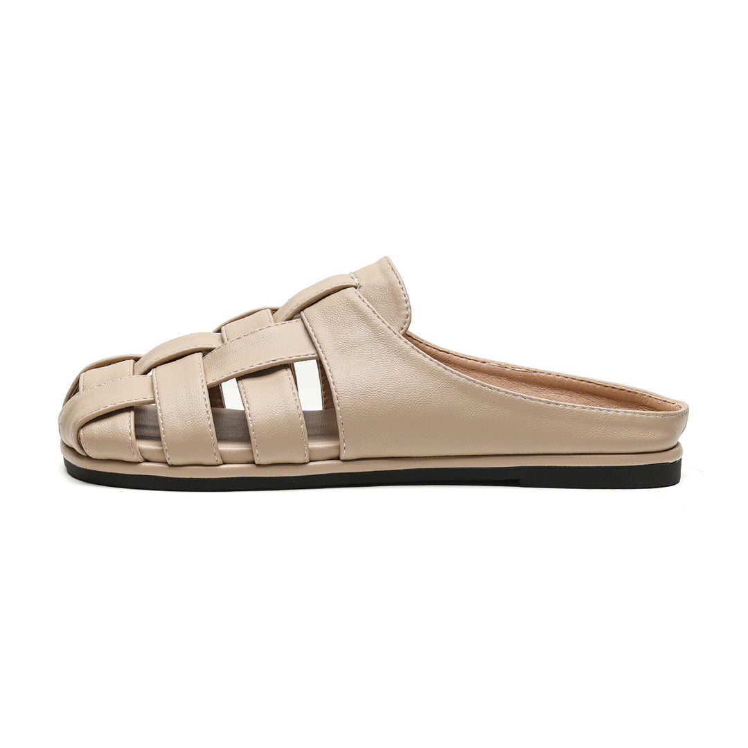 Damen Komfortable und stilvolle Clogs mit hübscher Faltendetail EB