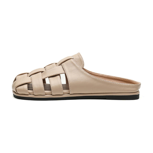 Damen Komfortable und stilvolle Clogs mit hübscher Faltendetail EB