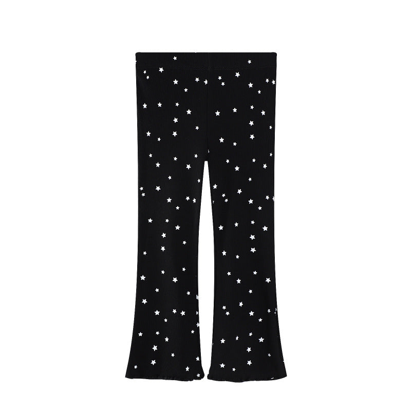 Mädchen Flared Leggings mit funkelndem Sternenmotiv EB