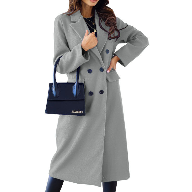 Damen Elegante und modische Wollmantel EB