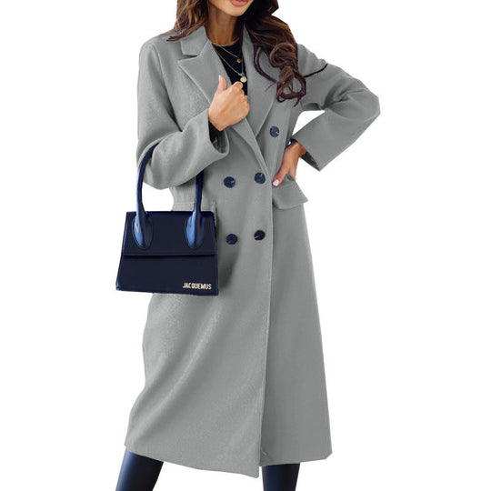 Damen Elegante und modische Wollmantel EB