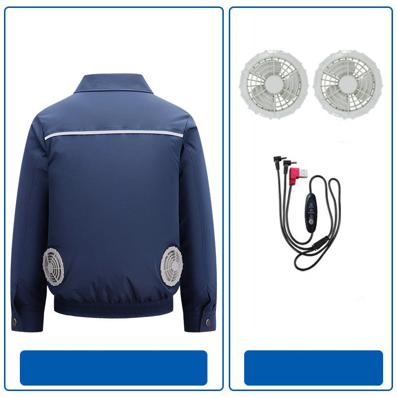 Herren nan atmungsaktive Kühljacke mit integrierten USB-Lüftern EB
