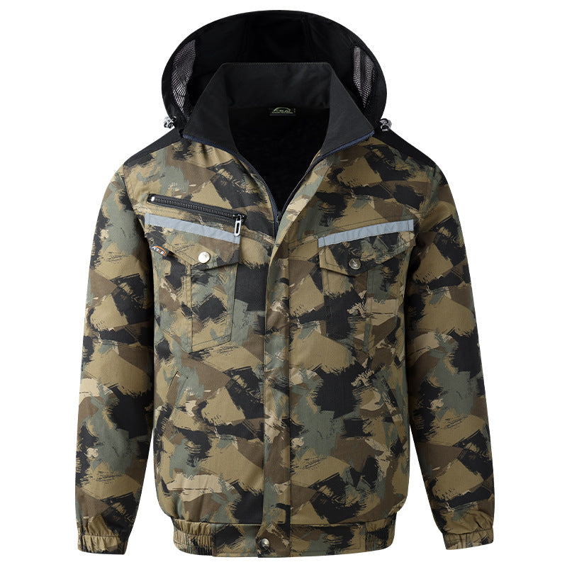 Herren multifunktionale Sicherheitsjacke mit abnehmbarer Kapuze R&B