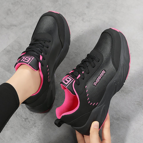 Damen nan voluminöse Sneaker mit gepolstertem Kragen und stoßabsorbierender Sohle EB