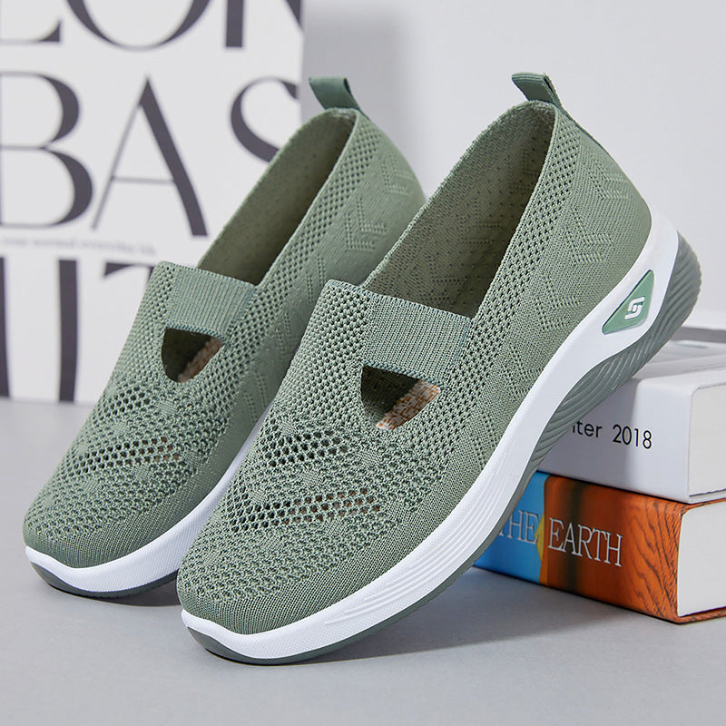 Damen nan leichte gestrickte Slipper mit orthopädischer Komfortsohle EB