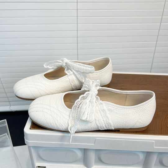 Damen Ballerinas mit eleganter Spitzeneinlage und bequemem Fußbett EB