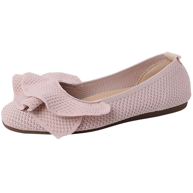 Damen Ballerina-Schuhe mit eleganter Rüschendekoration EB