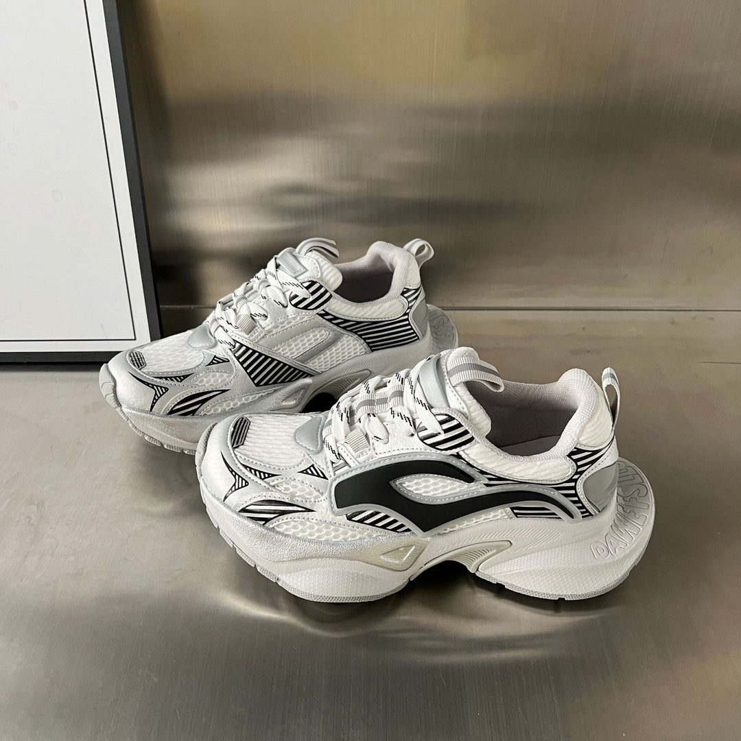 Damen Sportliche Chunky Sneakers mit atmungsaktivem Mesh-Obermaterial und stabiler Sohle EB