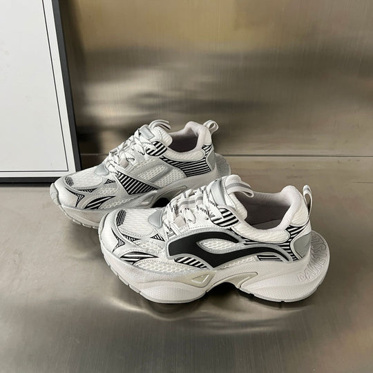Damen Sportliche Chunky Sneakers mit atmungsaktivem Mesh-Obermaterial und stabiler Sohle EB