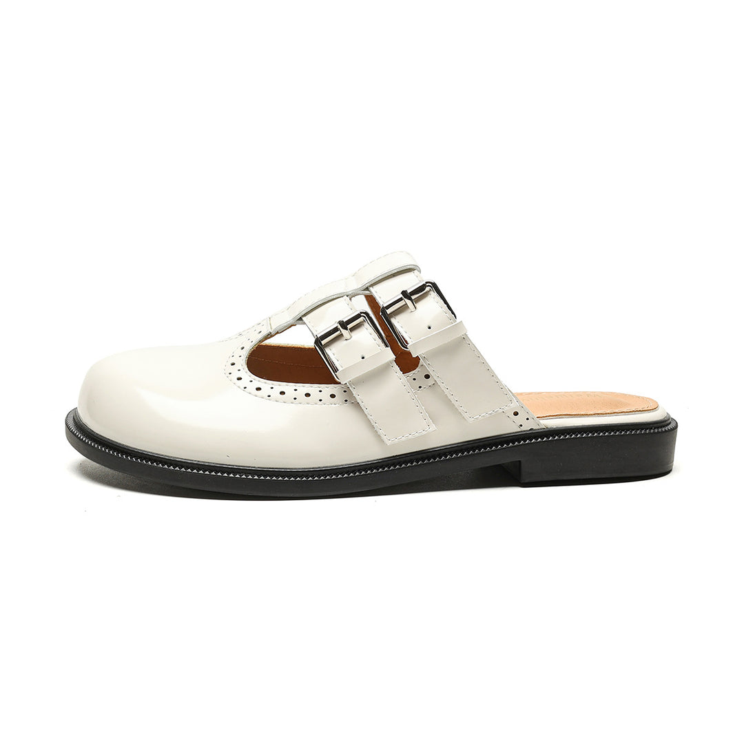 Damen Komfortable Slides mit doppeltem Schnallenverschluss und atemberaubendem Design EB