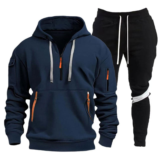 Herren Sportliche Hoodie- und Jogginghosen Kombination EB
