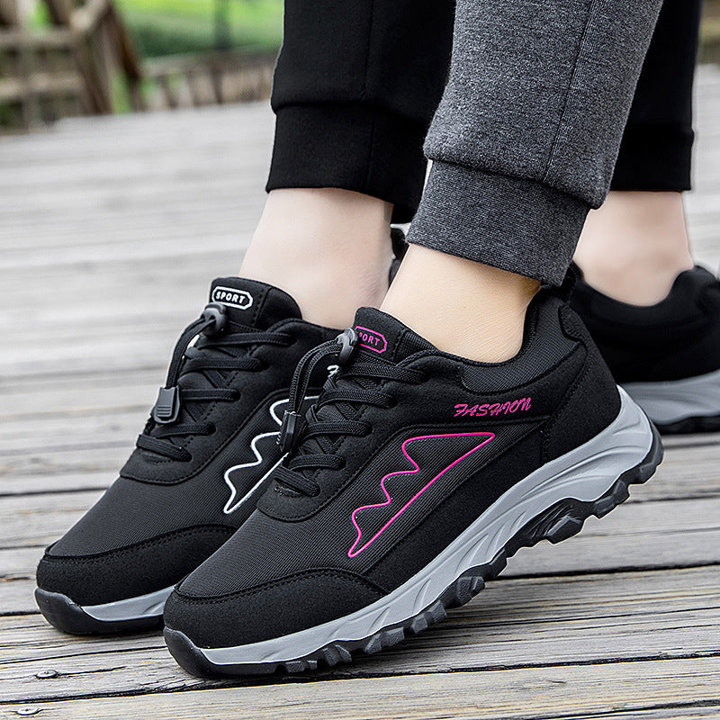 Damen Sportliche Freizeitschuhe mit rutschfestem Profil und elastischem Schnellverschluss EB
