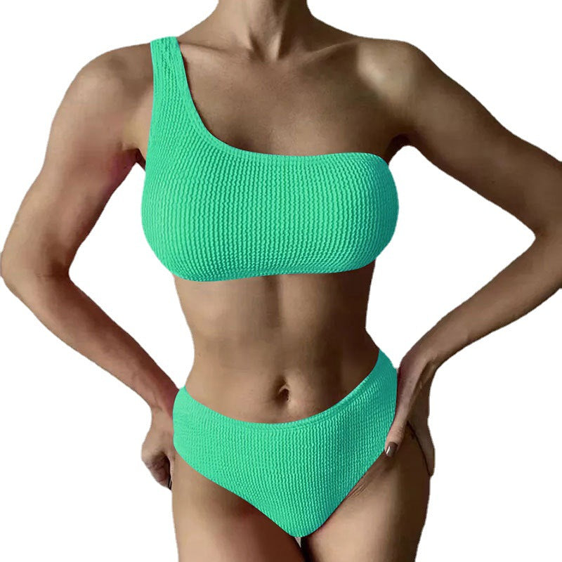 Damen Einseitiger Bikini mit hoch geschnittenem Schnitt EB