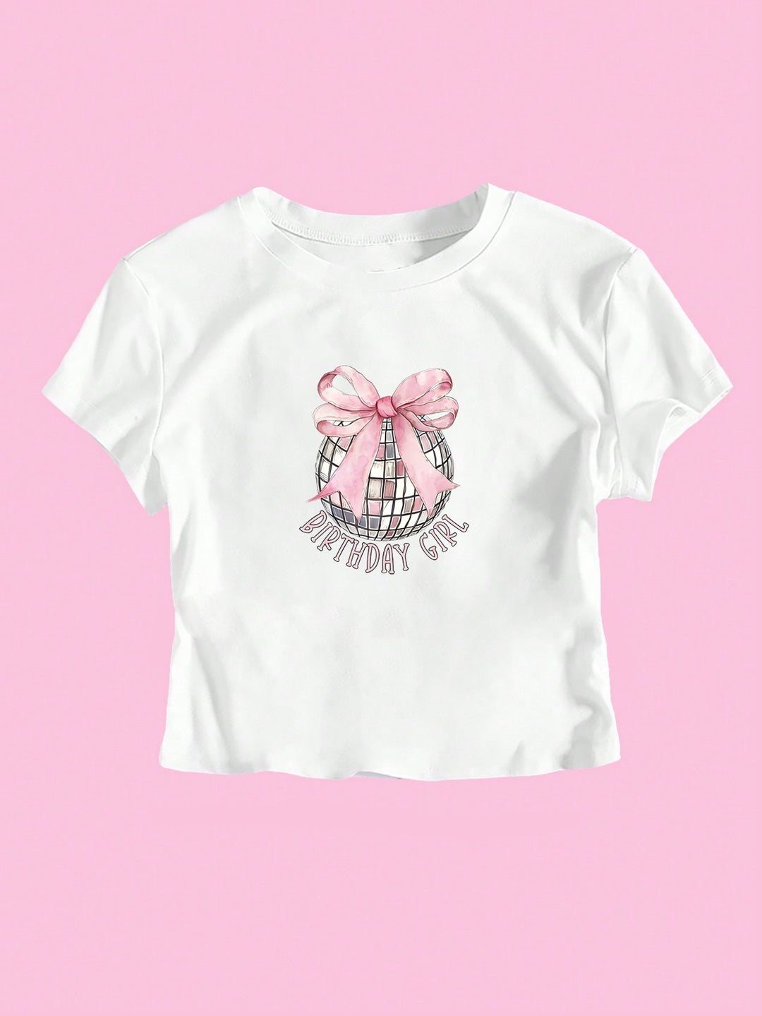 Damen Crop-T-Shirt mit festlichem Geburtstagsthema EB