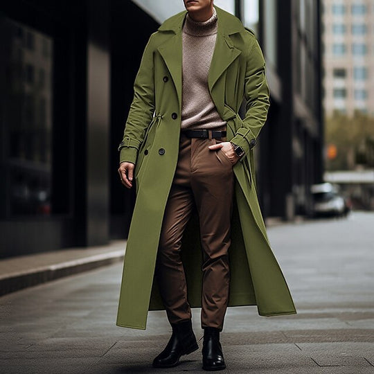 Herren eleganter Übergangsmantel mit modernem Schnitt und praktischen Taschen EB