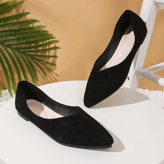 Damen elegante Ballerina-Schuhe mit spitzem Design und komfortabler Innensohle EB