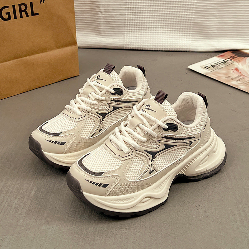 Damen Sportliche Sneakers mit atmungsaktiver Mesh-Oberfläche und stabiler Sohle EB