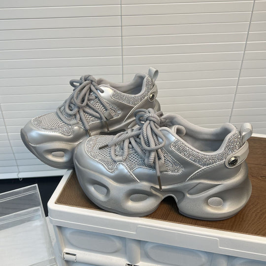 Damen Sportliche Sneakers mit Glitzer-Akzenten und innovativer Dämpfungstechnologie EB