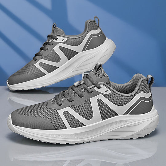 Unisex leichte Mesh‑Walking‑Sneaker mit ergonomischer Wellen‑Zwischensohle und rutschfester Laufsohle EB