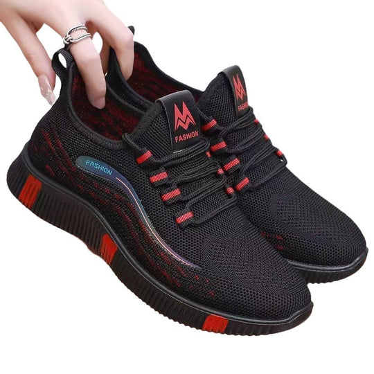 Damen Sportliche Sneaker mit atmungsaktivem Obermaterial und rutschfester Sohle EB