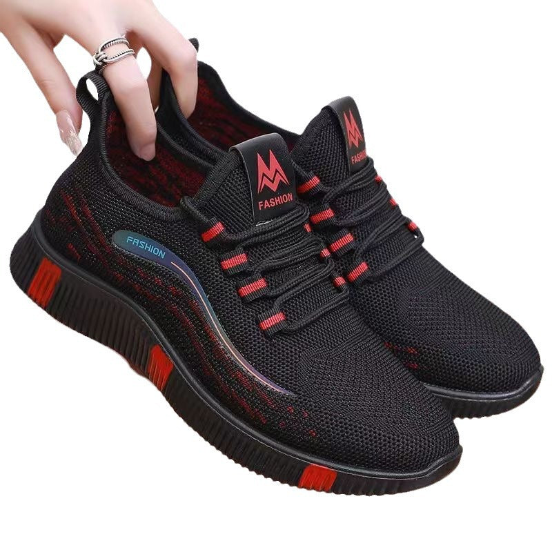 Damen Sportliche Sneakers mit atmungsaktivem Obermaterial und rutschfester Sohle EB