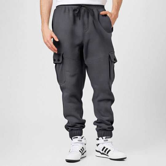 Herren Sportliche Cargo-Jogginghose mit Taschen und elastischem Bund EB