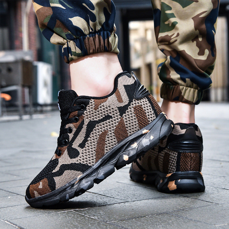 Damen Sportliche Freizeitsneaker im Camouflage-Design EB