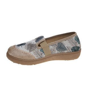 Damen Komfortable Slip-Ons mit floralem Muster EB