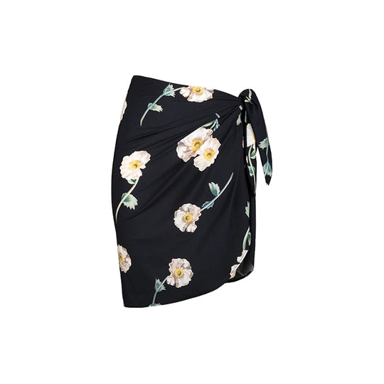 Damen Einteiler Badeanzug mit floralem Rüschendetail EB