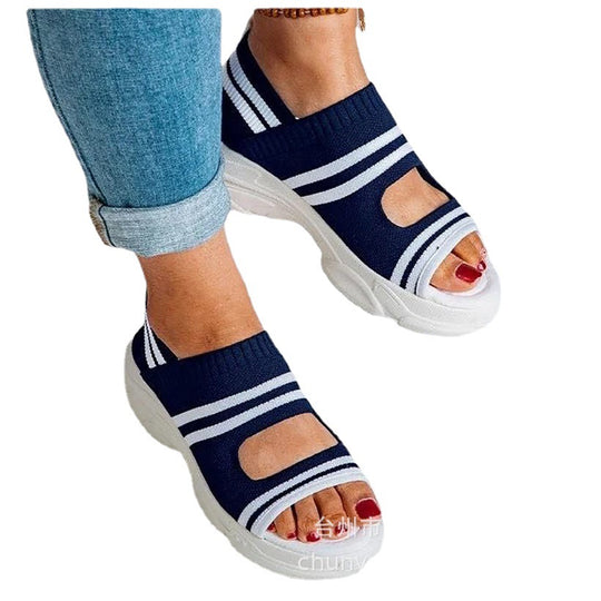 Damen modische Sport-Sandalen mit atmungsaktivem Obermaterial und rutschfester Sohle EB