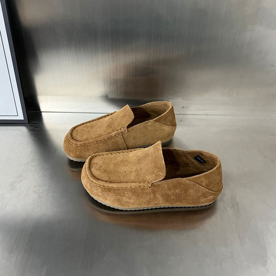 Damen Mokassins aus hochwertigem Wildleder mit komfortablem Fußbett und elastischem Design EB