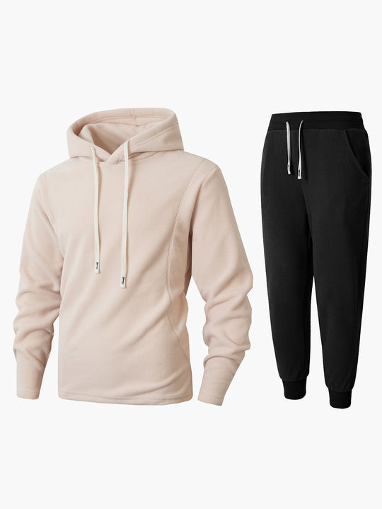 Herren Fleece-Kapuzenpullover und Jogginghose Set EB