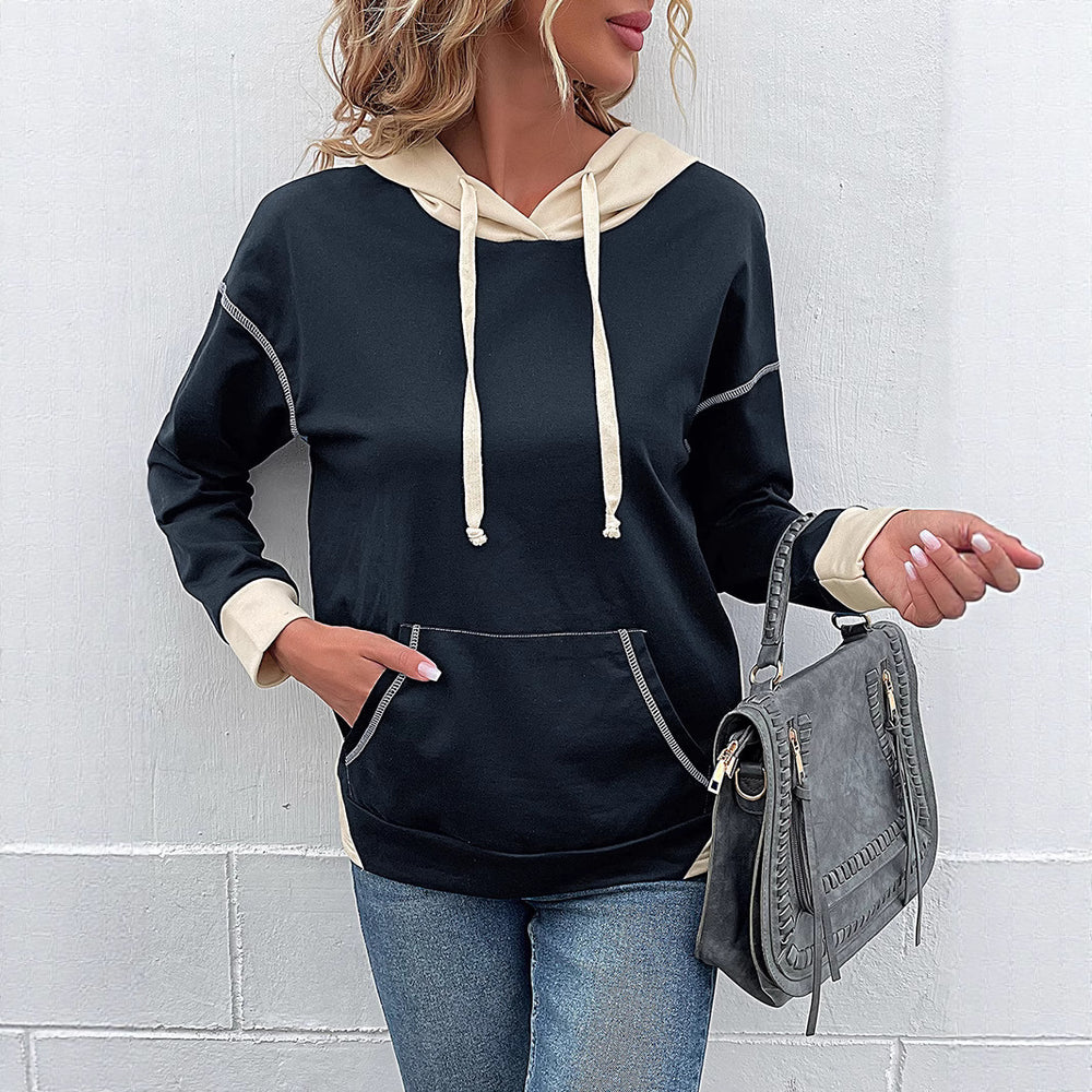 Damen Hoodie mit Kapuze und praktischen Taschen EB