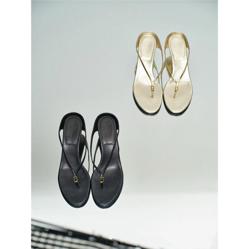 Damen elegante Zehentrenner Sandalen mit feinen Riemchen EB