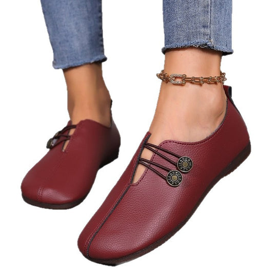 Damen Mokassins mit eleganter Schnallenapplikation und komfortabler Sohle EB