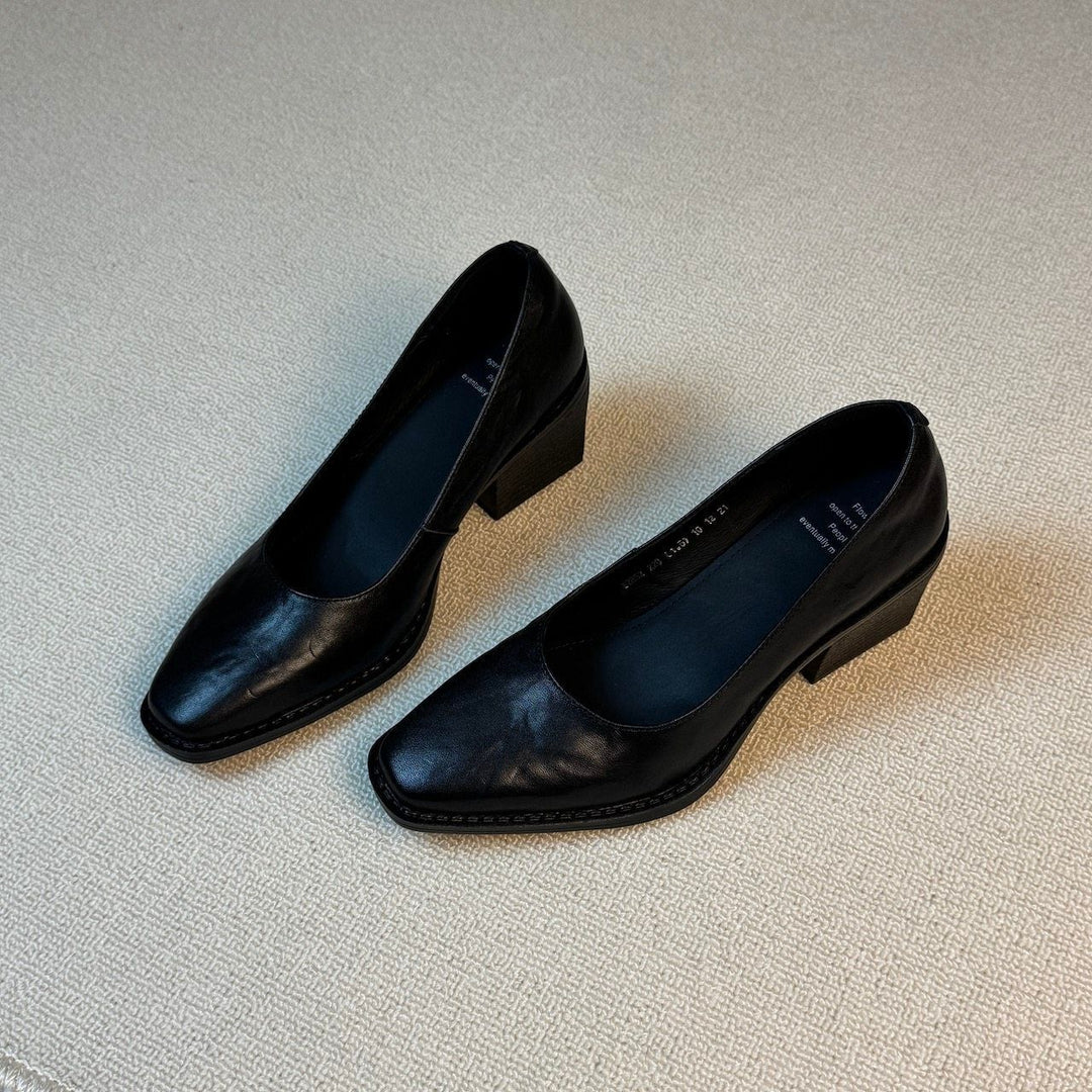 Damen elegante Pumps mit komfortablem Blockabsatz EB