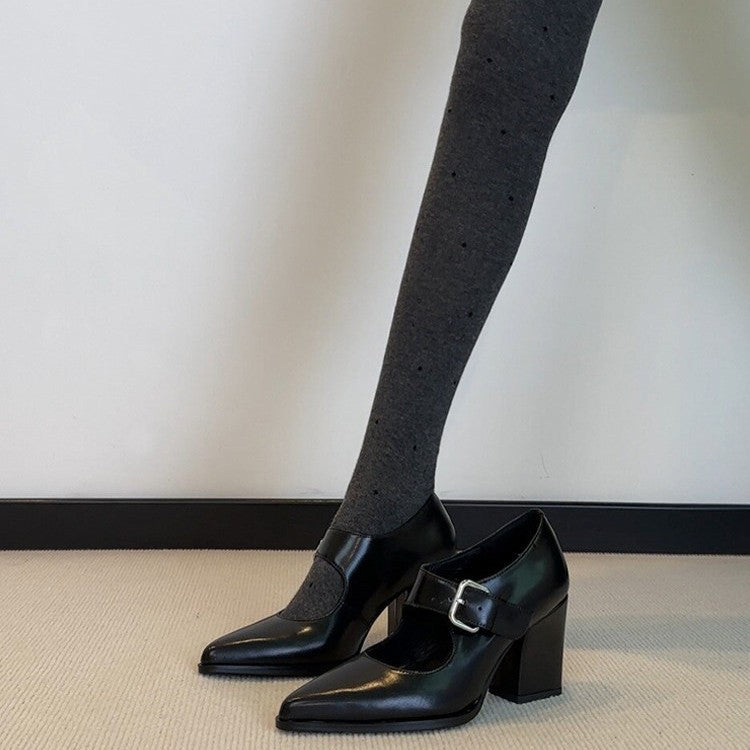 Damen Slingback-Pumps mit elegantem Schnallen-Detail EB