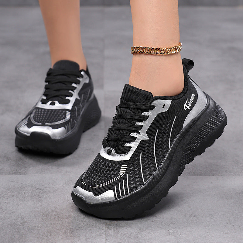 Damen Atmungsaktive Sport-Sneaker mit dämpfendem Fußbett und rutschfester Laufsohle EB