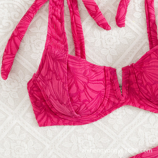 Damen Push-Up Bikini mit verspieltem Schleifen-Design EB