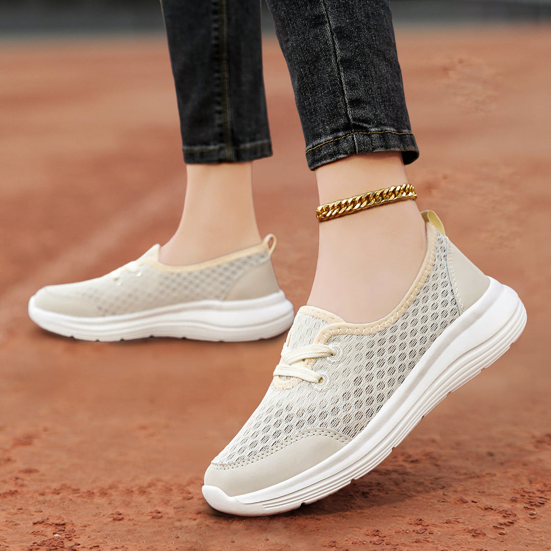 Damen Atmungsaktive und komfortable Freizeit-Sneakers mit elastischem Sitz EB