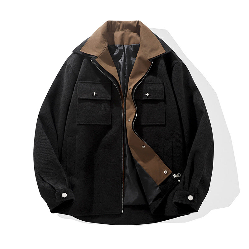 Herren trendige Übergangsjacke mit zwei praktischen Taschen EB