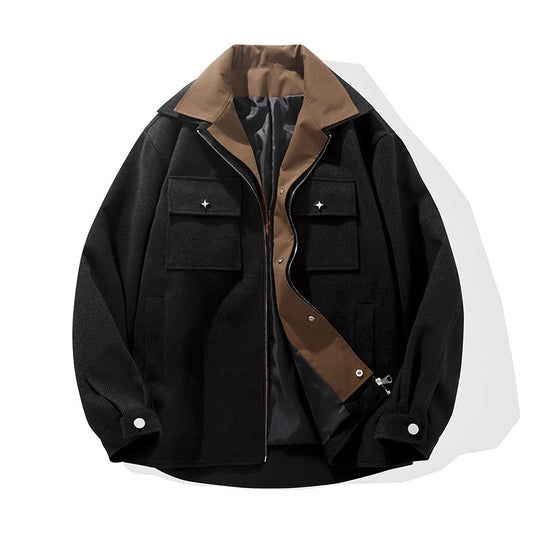 Herren trendige Übergangsjacke mit zwei praktischen Taschen EB