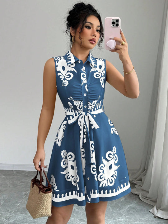 Damen Sommerkleid mit tailliertem Schnitt EB